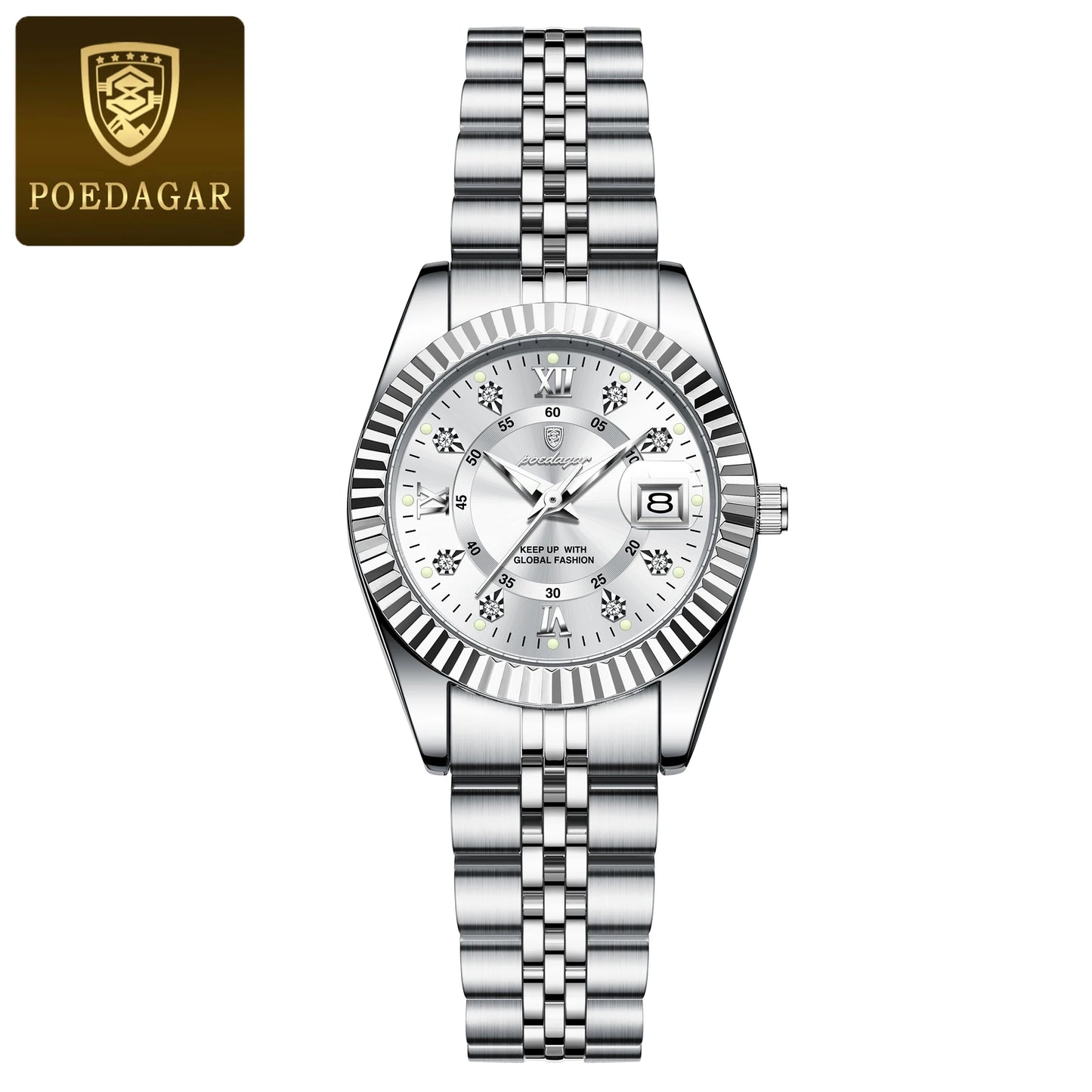 Luxury Elegant Watch for Women Waterproof Luminous Date Ladies Watch Stainless Steel Quartz Women'S Watches Girl Reloj